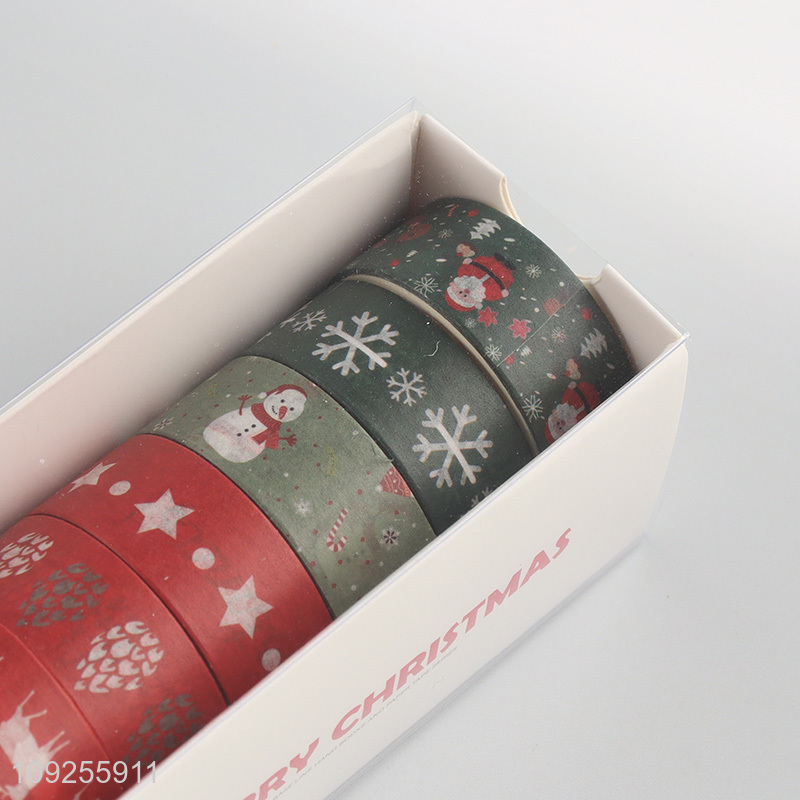 Factory Price 6 Rolls Christmas Washi Tape Set for DIY Arts & Crafts, Journaling & Scrapbooking