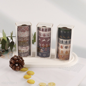 Factory Price 6 Rolls Christmas Washi Tape Set for DIY Arts & Crafts, Journaling & Scrapbooking
