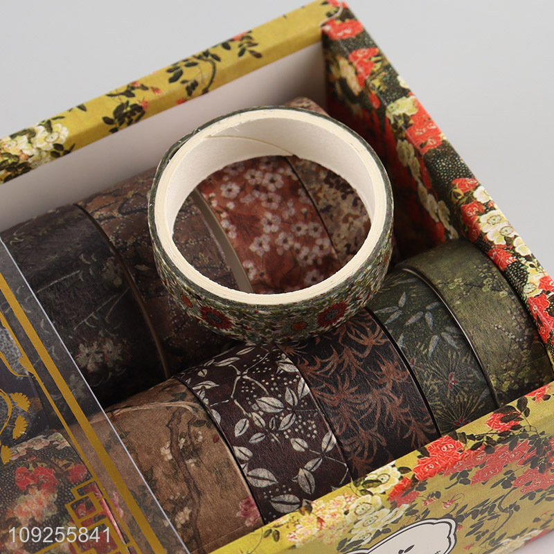 Factory Supply 12 Rolls Landscape Washi Tape Set Decorative Washi Tapes for Scrapbook Journals
