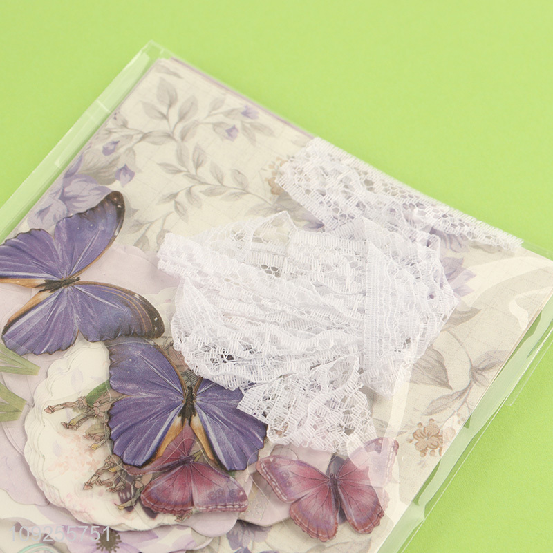 Factory Supply Aesthetic Paper & Stickers Scrapbooking Supplies Kit for DIY Crafts