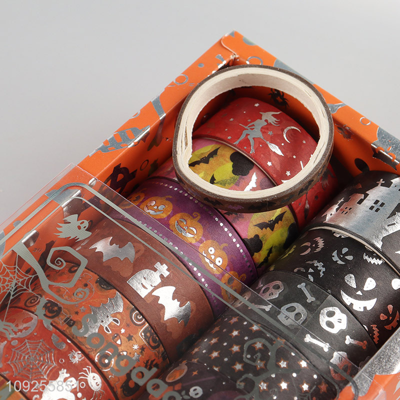 Online Wholesale 17 Rolls Halloween Washi Tape Set Decorative Foil Tapes Holiday Masking Tapes