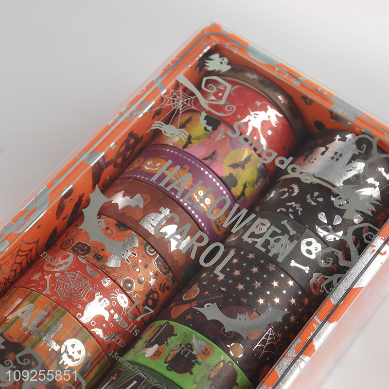 Online Wholesale 17 Rolls Halloween Washi Tape Set Decorative Foil Tapes Holiday Masking Tapes
