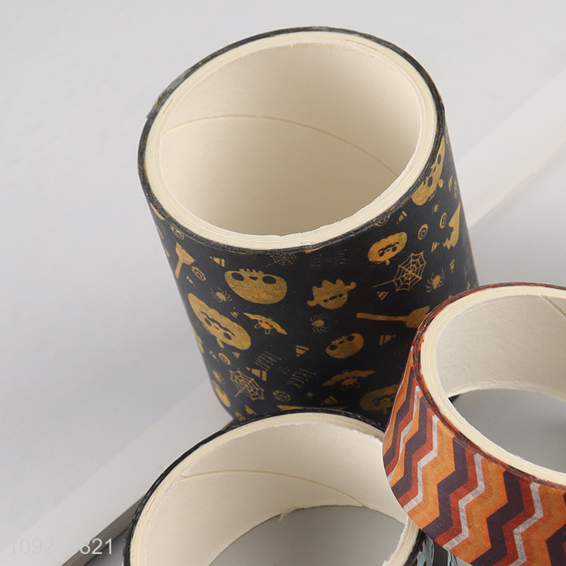 Factory Price 6 Rolls Halloween Washi Tape Set Holiday Masking Tapes Set for Gift Wrapping