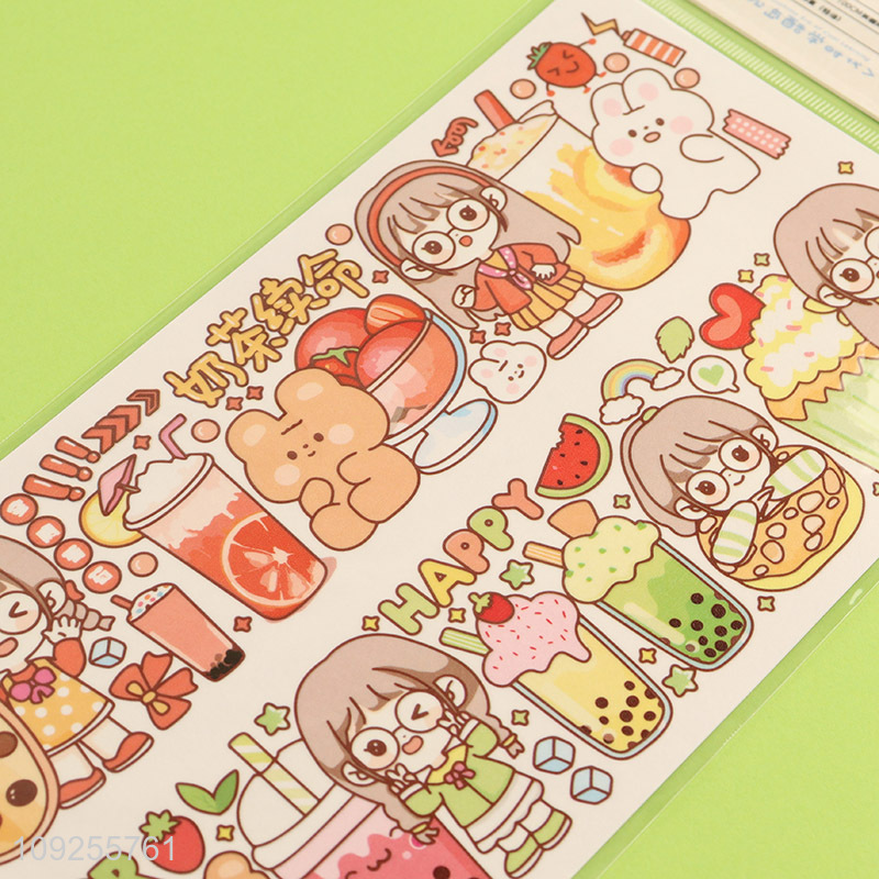 Online Wholesale Cartoon Washi Stickers Kawaii Decorative Stickers Scrapbooking Supplies