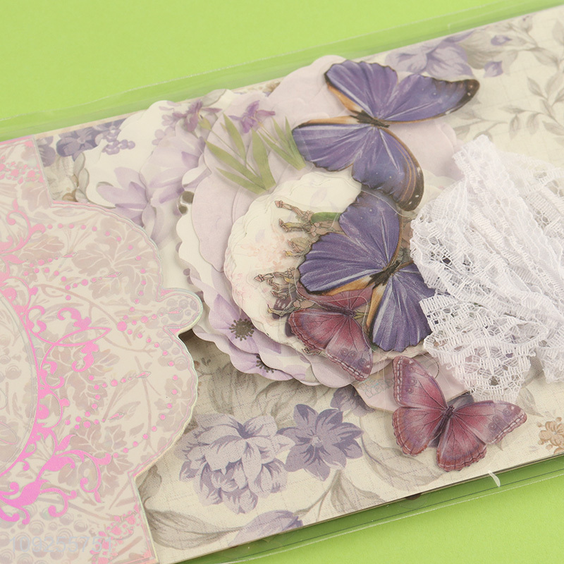 Factory Supply Aesthetic Paper & Stickers Scrapbooking Supplies Kit for DIY Crafts