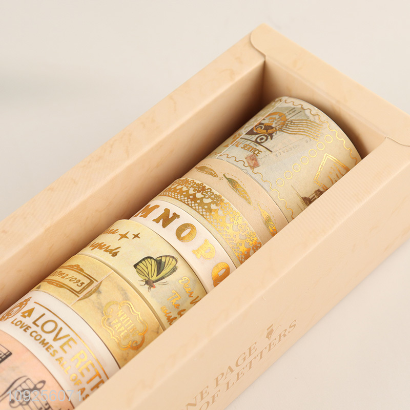 High Quality 8 Rolls Washi Tape Set for DIY Arts & Crafts, Journaling & Scrapbooking