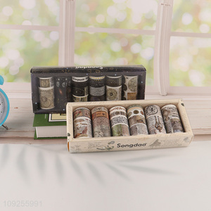 New Product 18 Rolls Vintage Washi Tape Set for DIY Crafts, Journaling & Scrapbooking