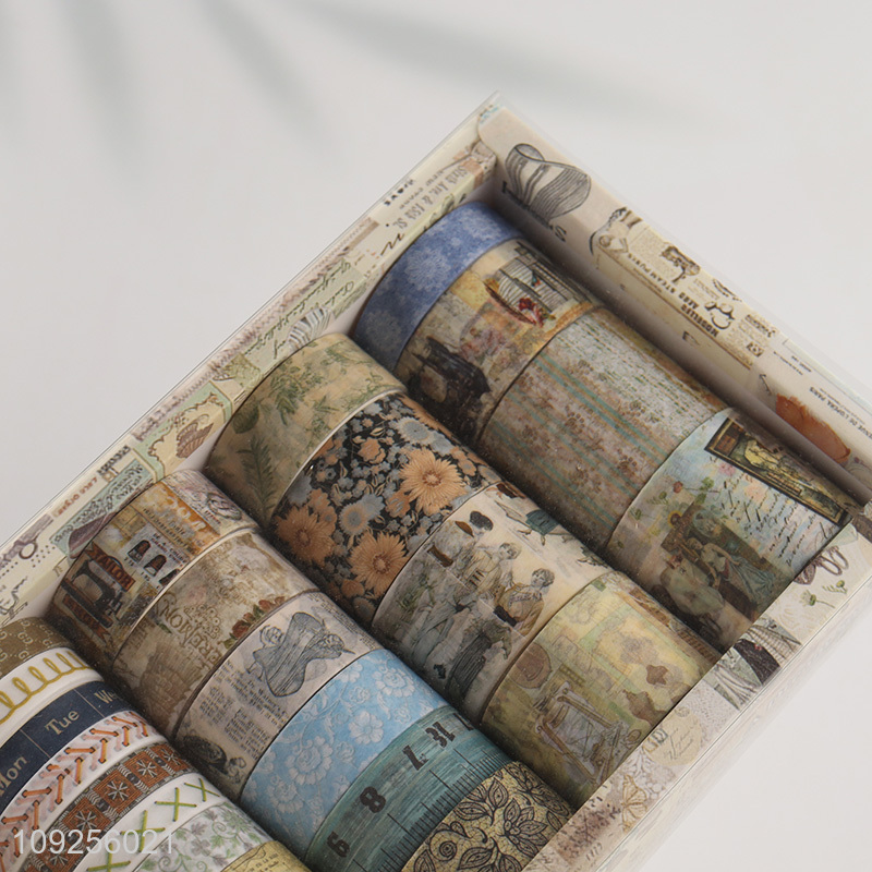 Factory Supply 24 Rolls Washi Tape Set Decorative Washi Tapes for DIY Journaling Scrapbooking