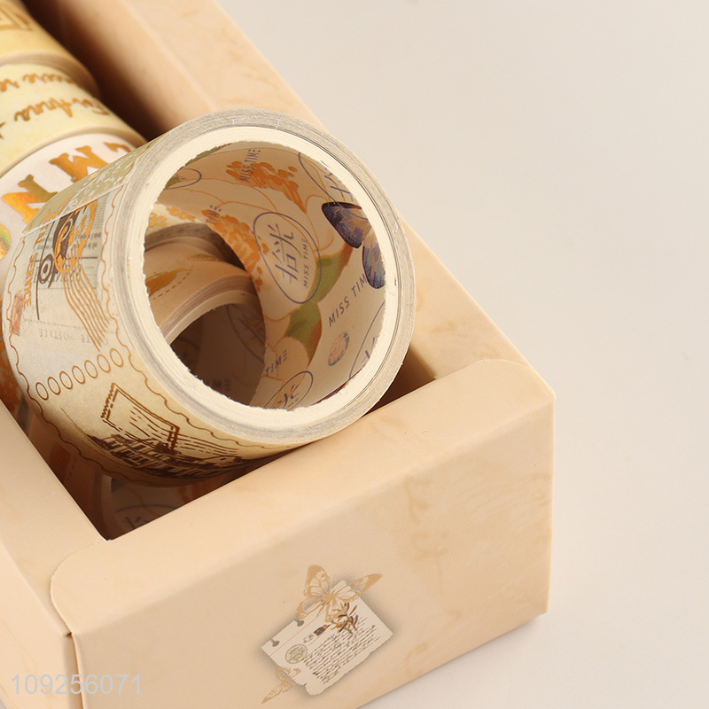 High Quality 8 Rolls Washi Tape Set for DIY Arts & Crafts, Journaling & Scrapbooking