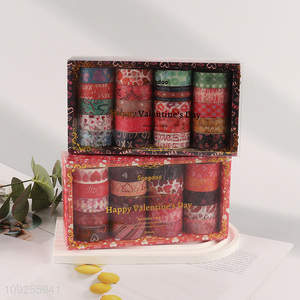 Hot Selling 20 Rolls Valentine's Day Washi Tape Set Decorative Washi Tapes for Gift Wrapping