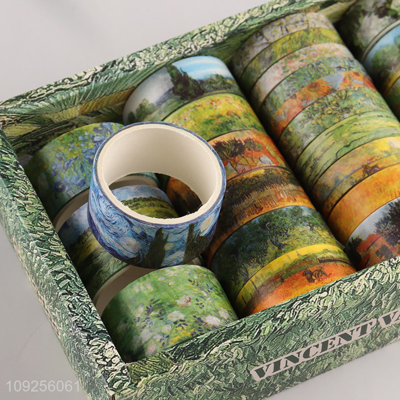 Hot Selling 25 Rolls Van Gogh Washi Tape Set Decorative Tapes Aesthetic Journaling Supplies