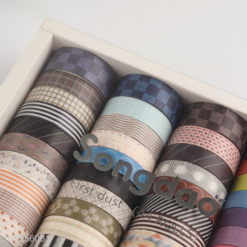 New Product 44 Rolls Washi Tape Set Gold Foil Washi Tapes Set for Scrapbook Journals