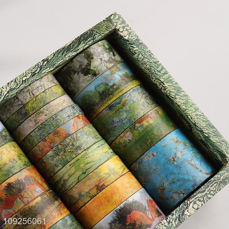 Hot Selling 25 Rolls Van Gogh Washi Tape Set Decorative Tapes Aesthetic Journaling Supplies