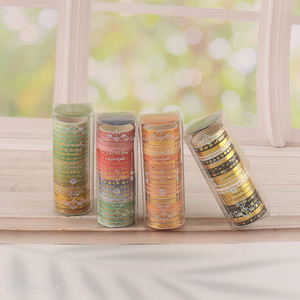 Good Quality 20 Rolls Washi Tape Set Gold Foil Masking Tapes Set for DIY Journaling