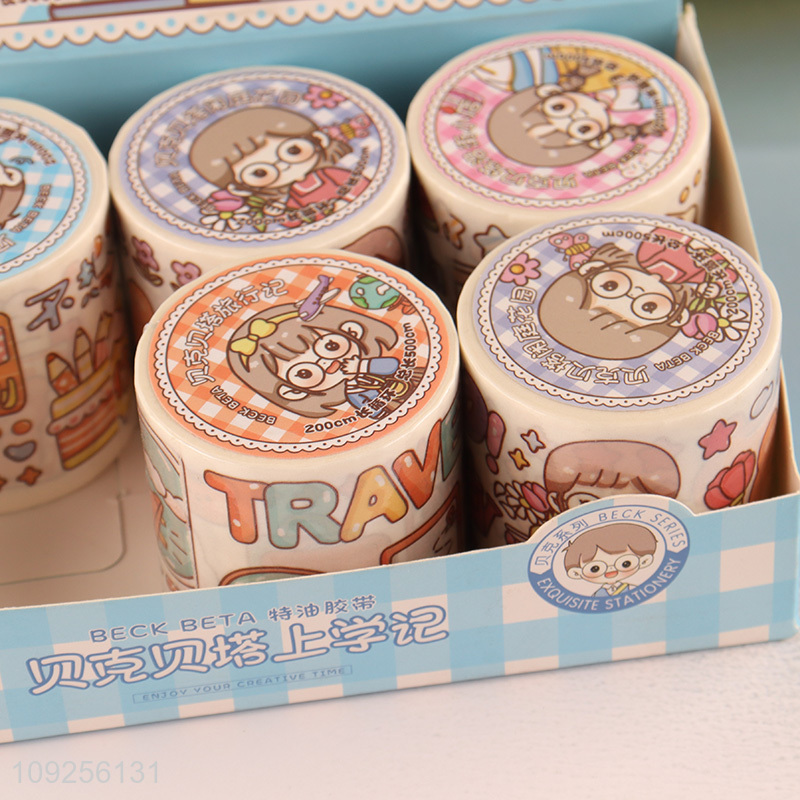 New Product 1 Roll Cartoon Washi Tape Decorative Tape Cartoon Adhesive Tape for Kids