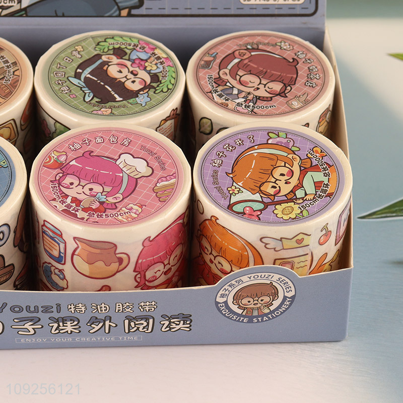 High Quality 1 Roll Cartoon Washi Tape Kawaii Decorative Tape for Scrapbooking Supplies