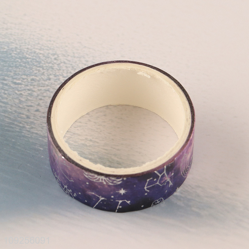Hot Selling 12 Rolls Moon and Star Galaxy Washi Tape Set for DIY Journaling & Scrapbooking