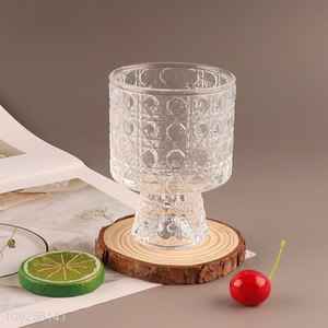 Hot Selling Footed Glass Dessert Cup for Ice Cream Fruit Pudding Snacks