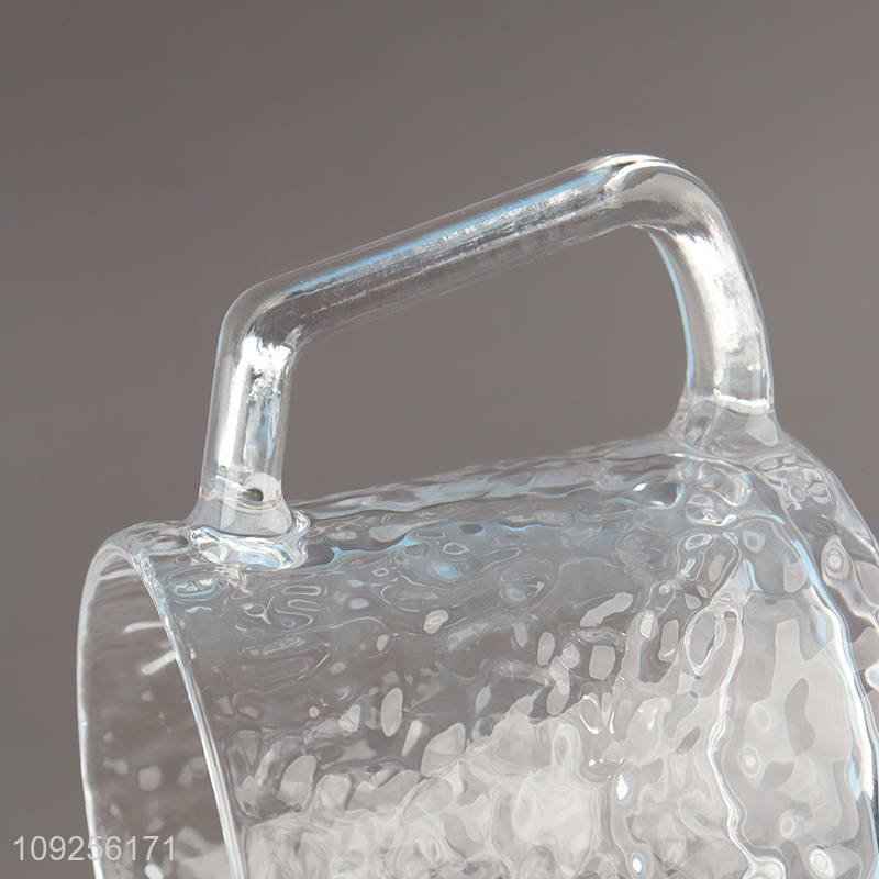 Hot Selling Beer Glasses Clear Glass Beer Mug with Handle for Freezer