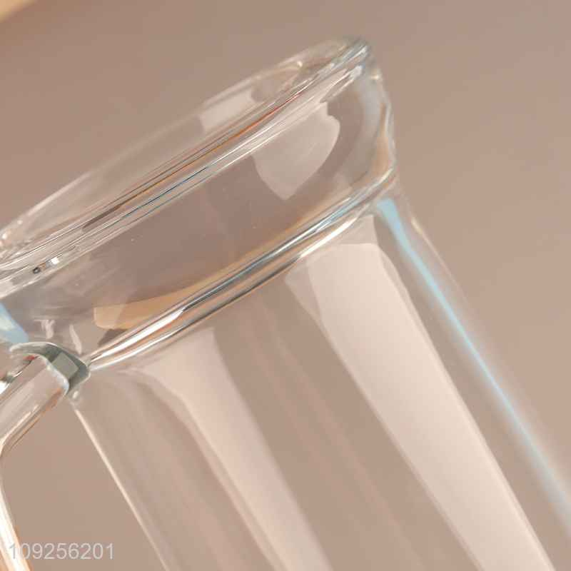 Factory Price Glass Beer Glasses Lead Free Glass Water Cup with Handle