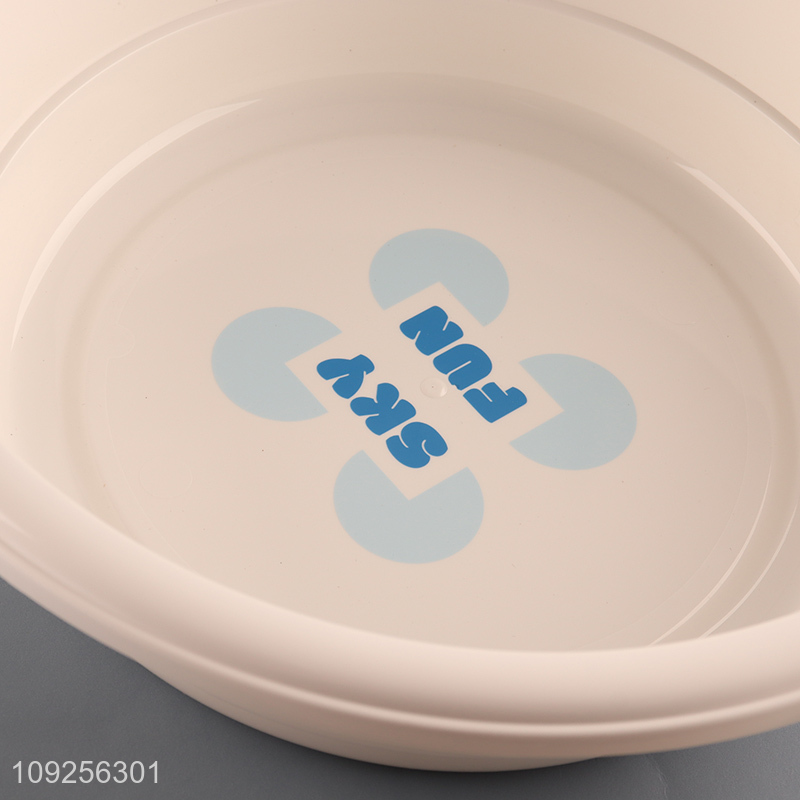 Wholesale Round Plastic Wash Basin with Double Handles for Face Baby Adult