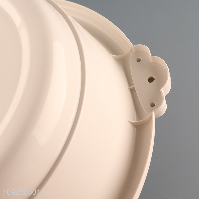 Wholesale Round Plastic Wash Basin with Double Handles for Face Baby Adult