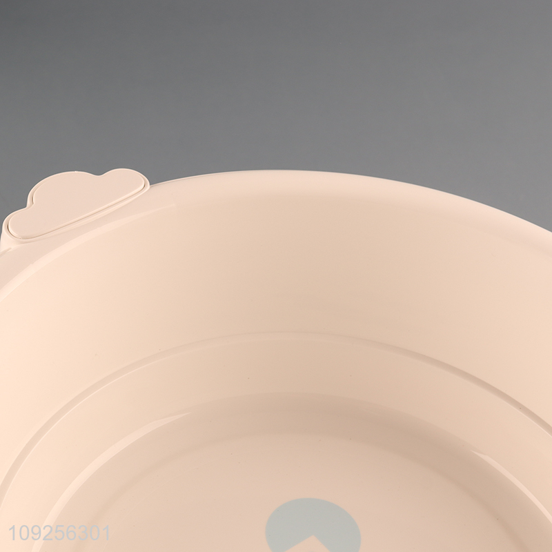 Wholesale Round Plastic Wash Basin with Double Handles for Face Baby Adult