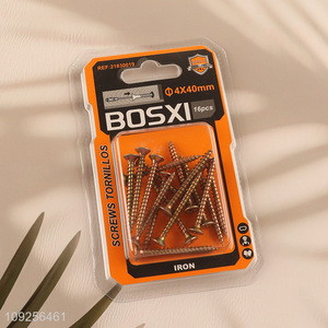 High Quality 16 Pieces Self Tapping Screw Set Iron Self Tapping Screws Set