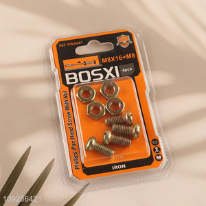 China Wholesale 4Set M8 Screw and Nut Set Iron Screws and Nuts Set Fastener Kit