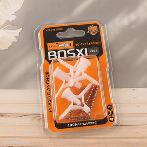 China Wholesale 3 Pieces Plastic Aircraft Expansion Anchor Bolts and Screws Set