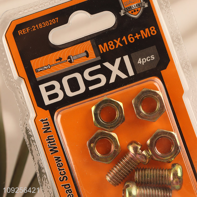 China Wholesale 4Set M8 Screw and Nut Set Iron Screws and Nuts Set Fastener Kit