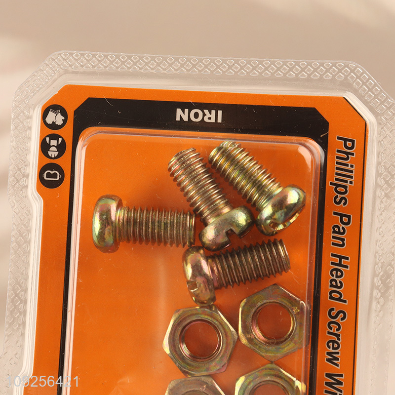 China Wholesale 4Set M8 Screw and Nut Set Iron Screws and Nuts Set Fastener Kit