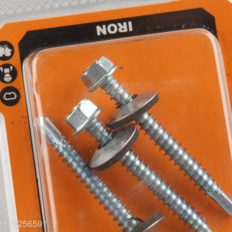 China Wholesale 3 Pieces Iron Self Drilling Screws with Washer for Wood Plastic