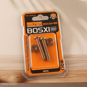 Factory Price 2Set M8 Screw and Nut Set Iron Screws and Nuts Set Fastener Kit