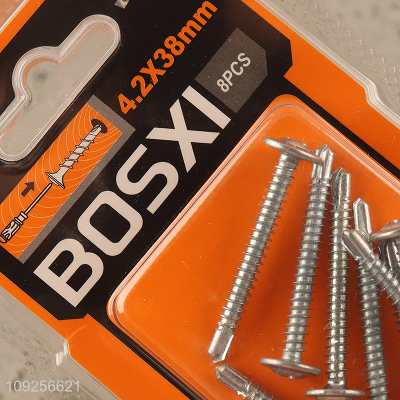 Good Quality 8 Pieces Self Drilling Screws Set Iron Self Tapping Screws Set