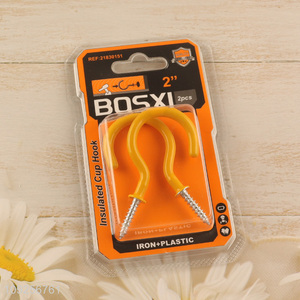 China Imports 2 Pieces Screw Eye Pins Plastic Coated Self Tapping Screws Hooks