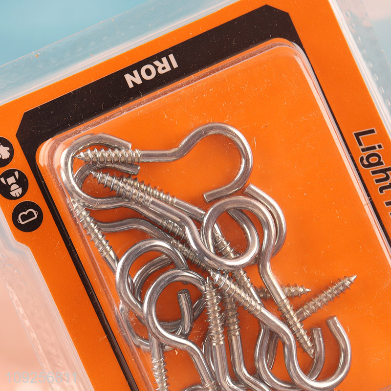 Hot Selling 16 Pieces Screw Eye Pins Heavy Duty Self Tapping Screws Hooks