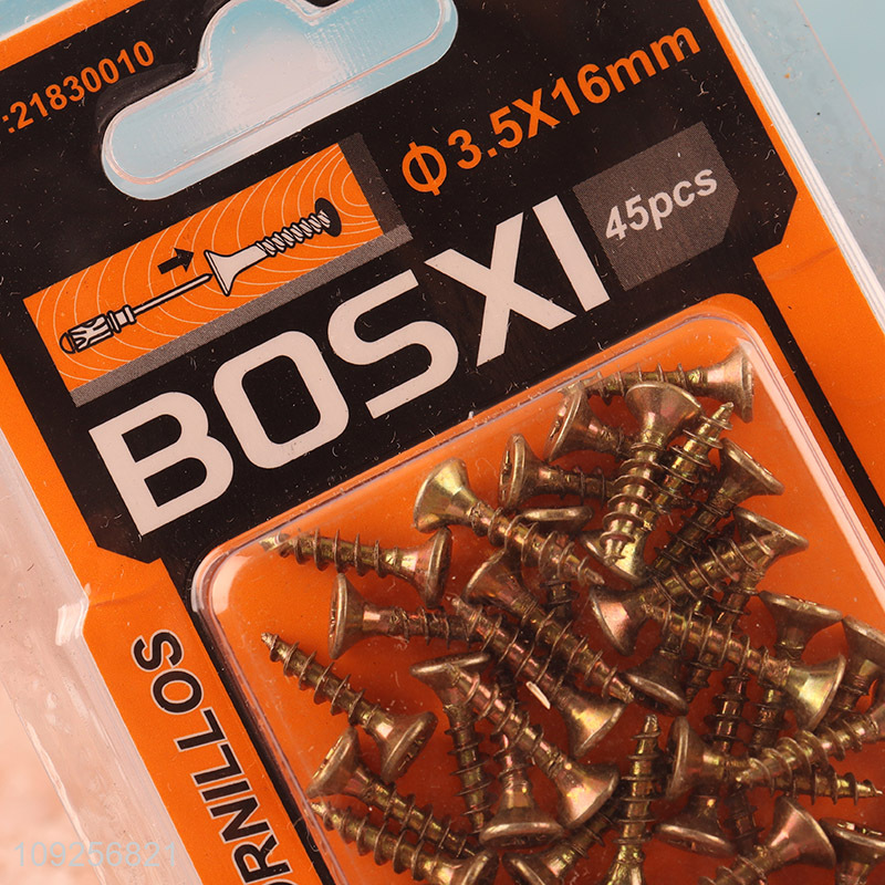 High Quality 45 Pieces Self Tapping Screw Set Iron Self Tapping Screws Set