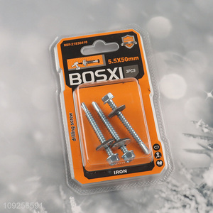 China Wholesale 3 Pieces Iron Self Drilling Screws with Washer for Wood Plastic