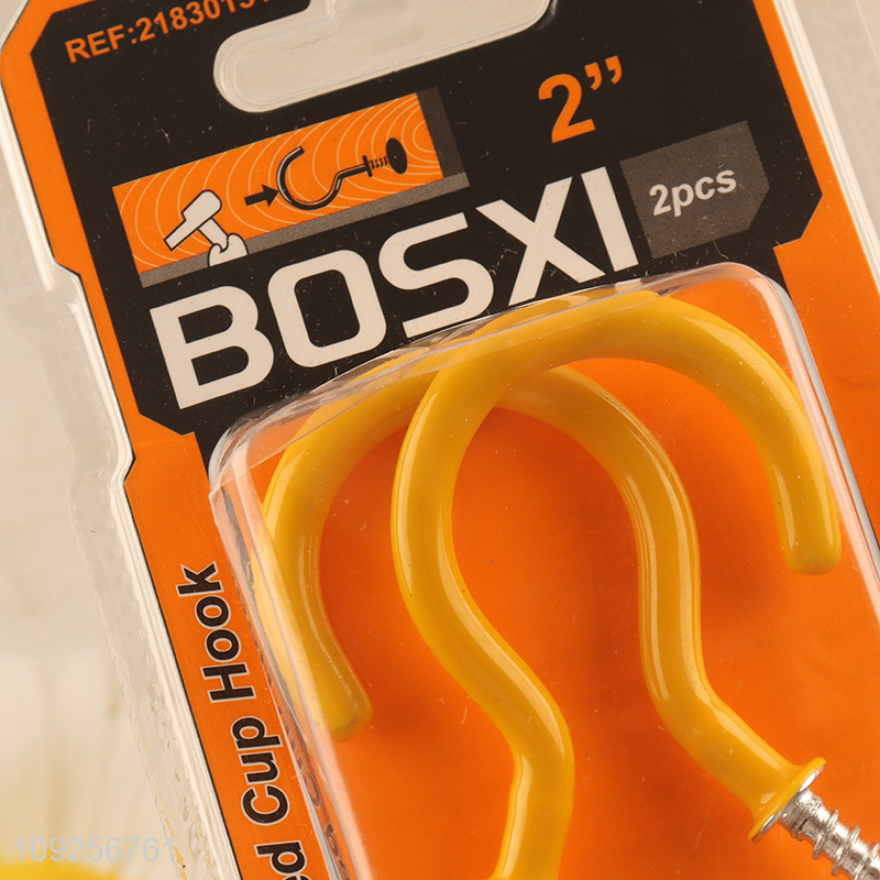 China Imports 2 Pieces Screw Eye Pins Plastic Coated Self Tapping Screws Hooks