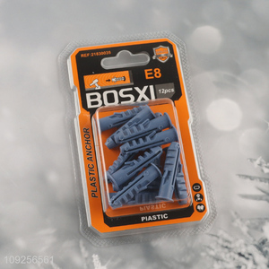 New Product 12 Pieces Plastic Wall Anchor and Screw Set Drywall Anchor Kit