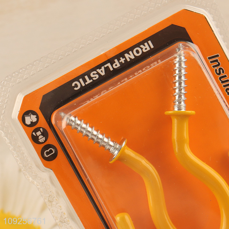 China Imports 2 Pieces Screw Eye Pins Plastic Coated Self Tapping Screws Hooks