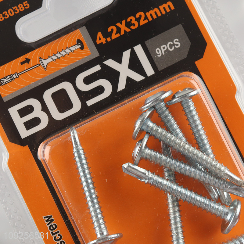 China Imports 9 Pieces Self Drilling Screws Set Iron Self Tapping Screws Set