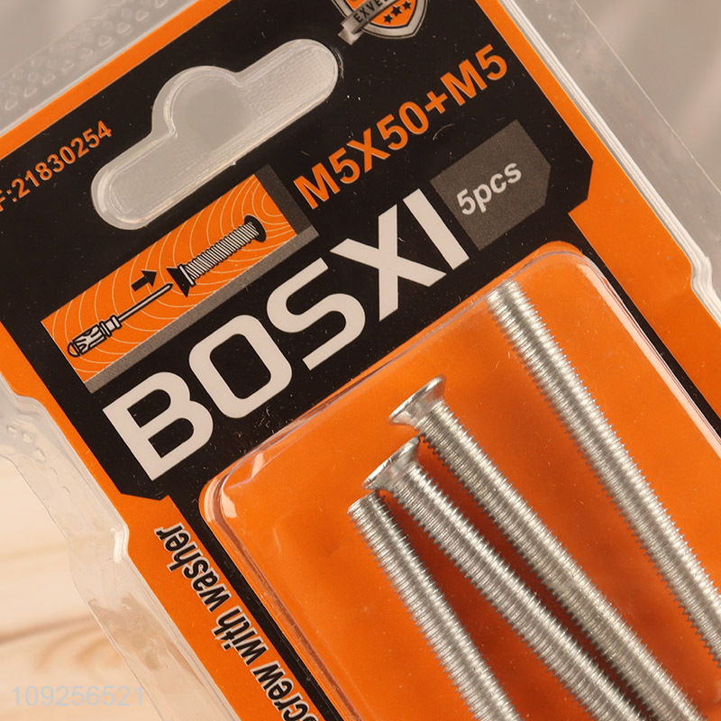 New Arrival 5Set M5 Screw and Nut Set Iron Screws and Nuts Set Fastener Kit