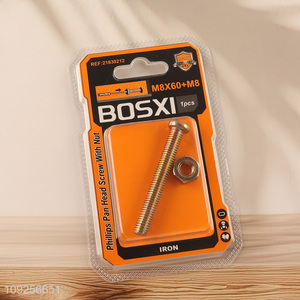 New Product 1Set M8 Screw and Nut Set Iron Screws and Nuts Set Fastener Kit