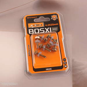China Imports 7 Pieces Iron Self Drilling Screws with Washer for Plastic Metal