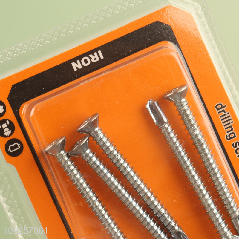 New Arrival 5 Pieces Self Drilling Screws Set Iron Self Tapping Screws Set