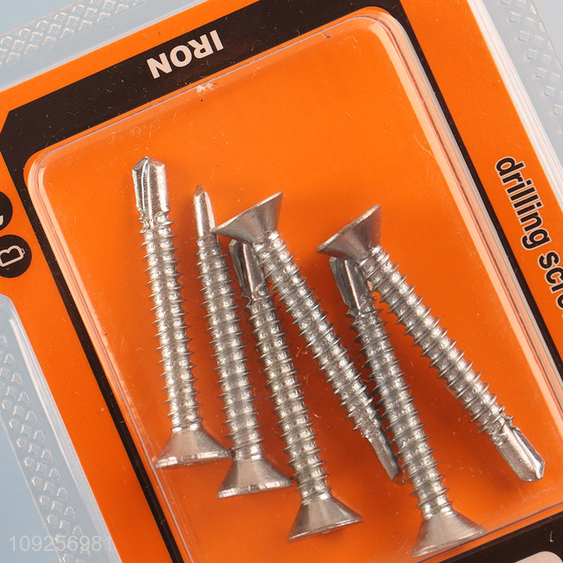 Good Quality 6 Pieces Self Drilling Screws Set Iron Self Tapping Screws Set