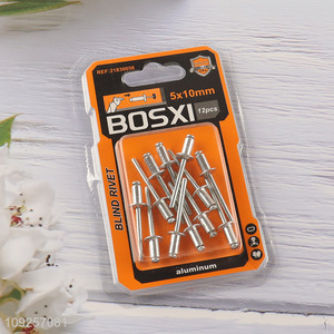 Hot Selling 12 Pieces Aluminum Blind Rivets Pop Rivets for Construction Automobile