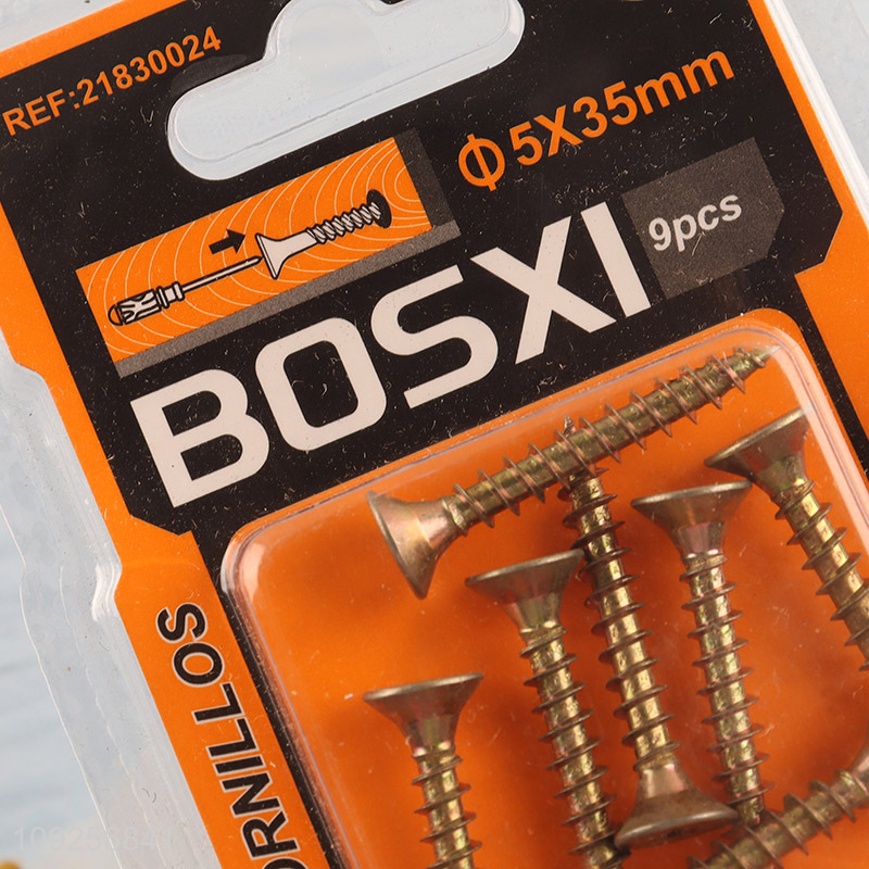 Factory Price 9 Pieces Self Tapping Screw Set Iron Self Tapping Screws Set